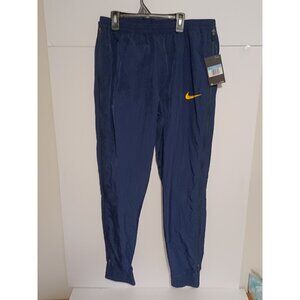 NIKE F.C. Woven Football/Soccer Pants CJ2493-451 Navy/Yellow (MEN'S M)
